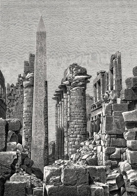 Karnak Temple Complex, near Luxor, Egypt, 19th century, Africa
