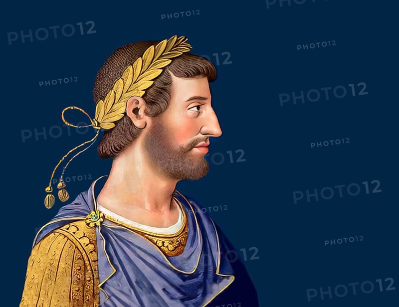Hadrian or Publius Aelius Hadrianus Augustus, 76 - 138, Roman emperor, digitally edited