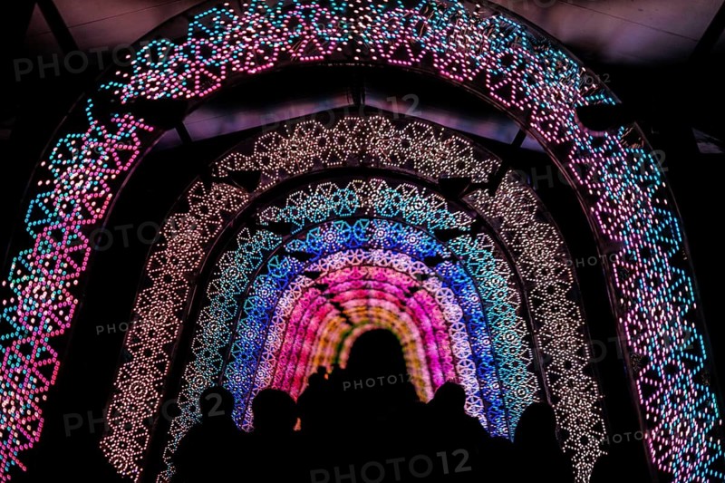 Light of the tunnel (Christmas illuminations). Shooting Location: Tokyo metropolitan area