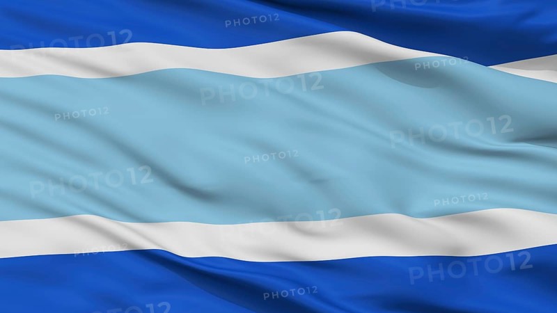 Marbella City Flag, Country Spain, Closeup View, 3D Rendering