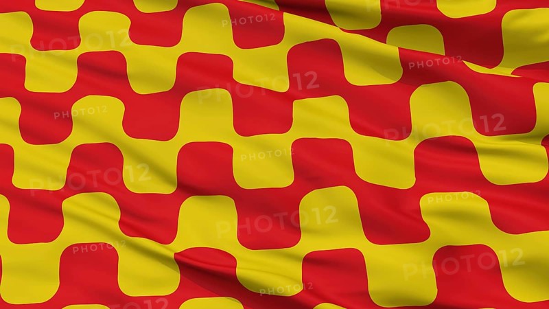Tarragona City Flag, Country Spain, Closeup View