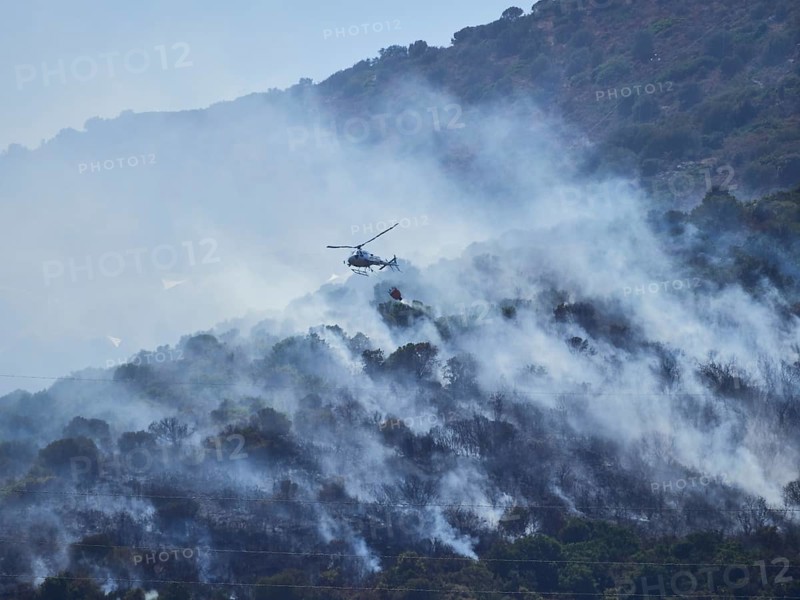 A picture of fire fighters in the sky