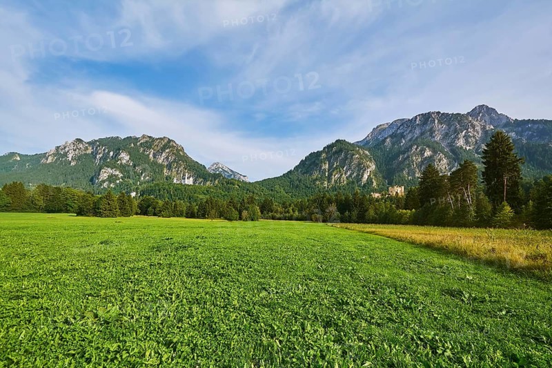 Rugged Hill in Hohenschwangau near the Neuschwanstein Castle Germany