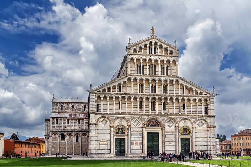 Medieval cathedral of the Archdiocese of Pisa, entitled to Santa Maria Assunta, Italy, Europe