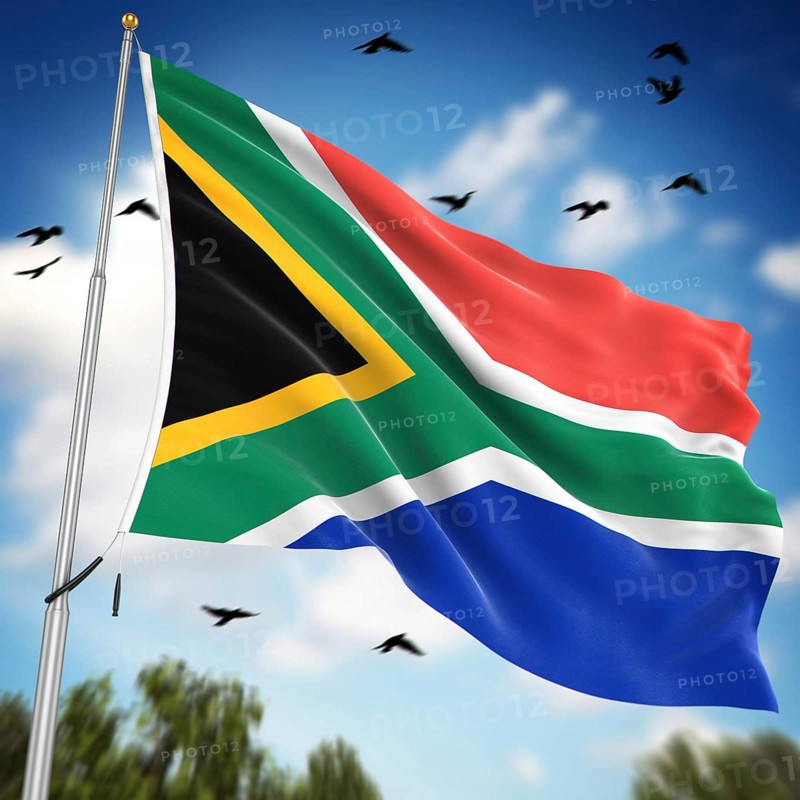 Flag of South Africa, This is a computer generated and 3d rendered image