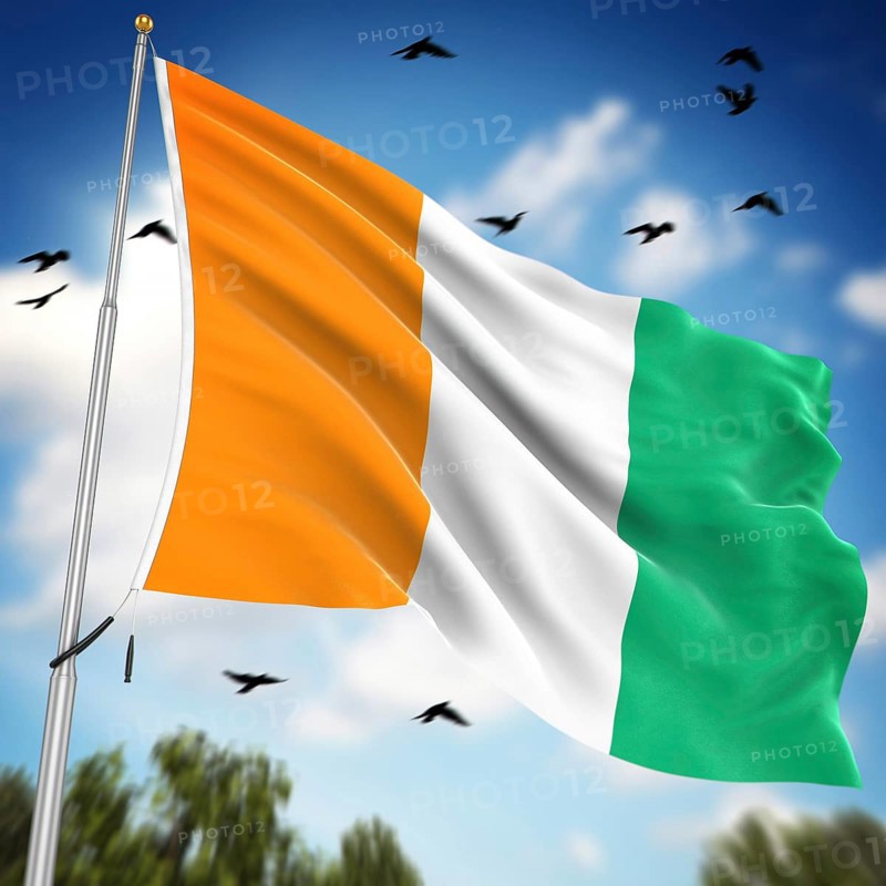 Flag of Ivory Coast, This is a computer generated and 3d rendered image