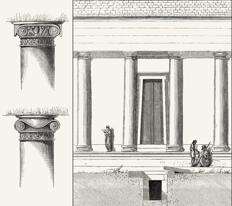 Rekonstruktion von Madghacen oder Medracen, einem königlichen Mausoleum-Tempel der numidischen Berberkönige, nahe der Stadt Batna in Aurasius Mons in Numidien, Algerien