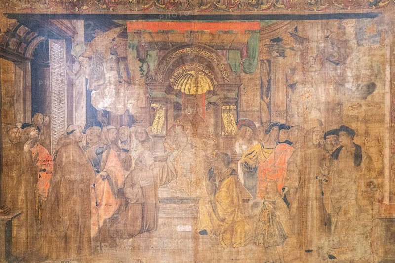 Foundation of the cartuja de Jesus, year 1512, temple on serge, Ferran de Coca, church of the cartuja de Valldemossa, Mallorca, Balearic Islands, Spain, Europe