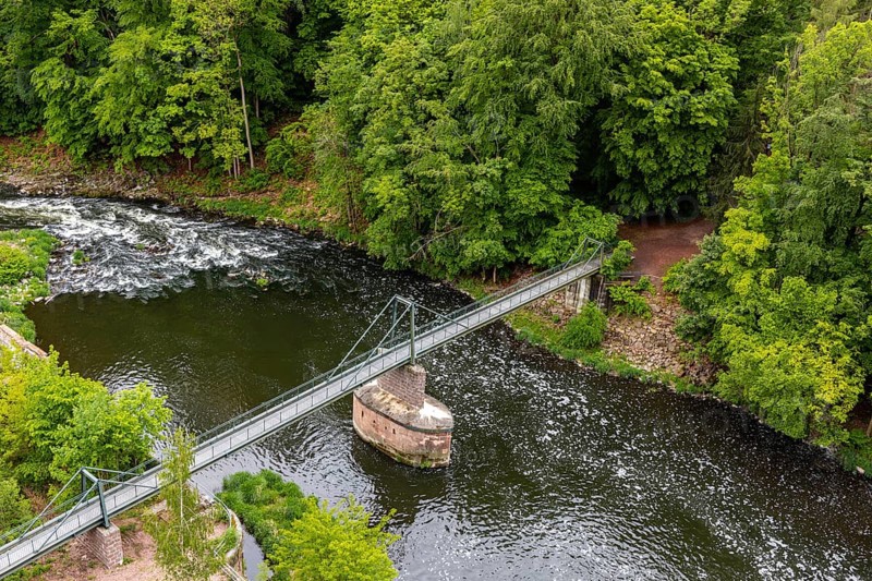 Bridge over the Mulde River Kriebstein Castle