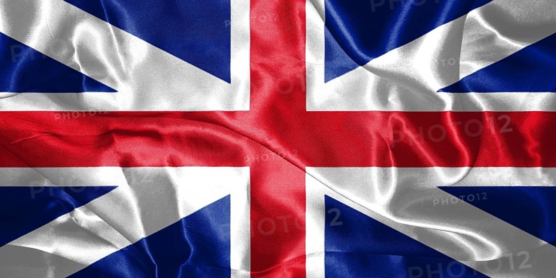 Great Britain Flag King's Colours. Civil and State Ensign 3D illustration