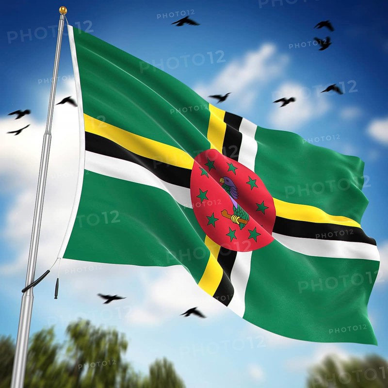 Flag of Dominica, This is a computer generated and 3d rendered image