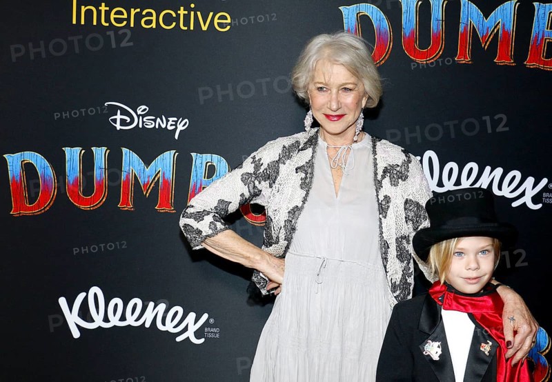 Helen Mirren and Waylon Hackford at the World premiere of 'Dumbo' held at the El Capitan Theatre in Hollywood, USA on March 11, 2019., Hollywood, California, USA, North America