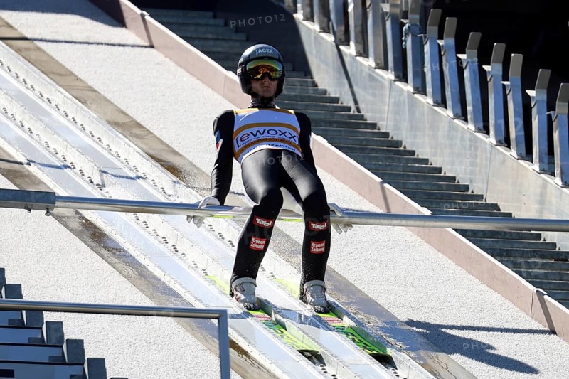 Clemens Aigner (SV Innsbruck Bergisel) at the COC Cup summer ski jumping Hinterzarten 2024