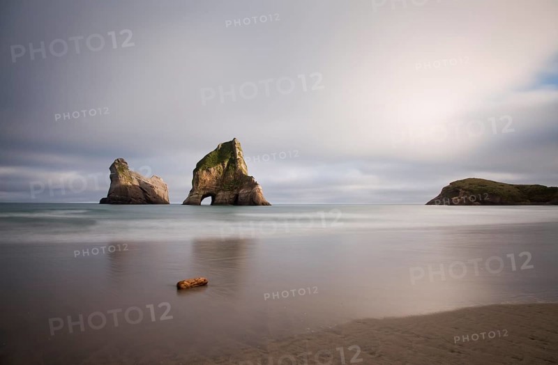 Farewell Spit New Zealand beach Rock haystacks