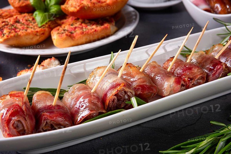 Dates wrapped in bacon and delicious tapas