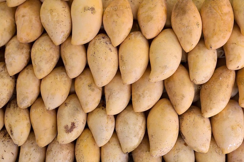 Fresh yellow mango on the market in Thailand