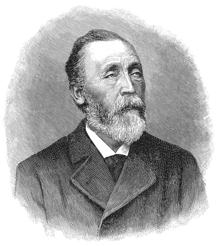 Portrait of Ernst Heinrich Wilhelm von Stephan, 1831-1897, postmaster general of the German Reich, organiser of the German postal service and co-founder of the Universal Postal Union, Portrait von Ernst Heinrich Wilhelm von Stephan, 1831 - 1897, Generalpostdirektor des Deutschen Reichs, Organisator des deutschen Postwesens und Mitbegründer des Weltpostvereins