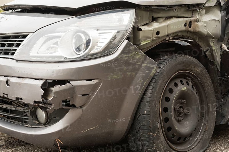 Car totalled after an accident
