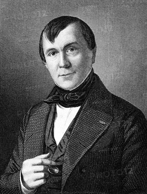 Emile de Girardin (1802-1881) on engraving from 1859. French journalist, publicist and politician. Engraved by unknown artist and published in Meyers Konversations-Lexikon, Germany, 1859, Europe