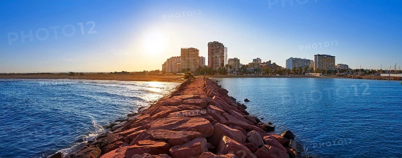 Pobla Puebla de Farnals beach and Massamagrell in Valencia of Spain