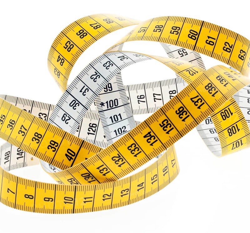 A yellow tape measure on a white background. Austria