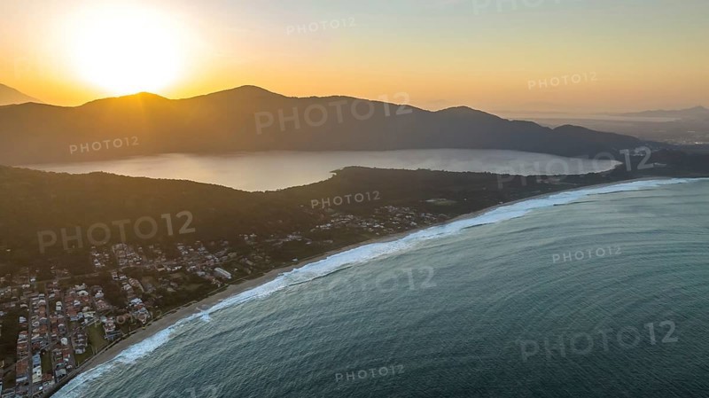 Florianopolis, Armação beach, aerial view. Santa Catarina, SC