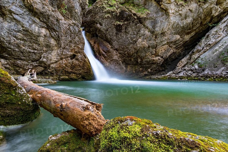 Fantastic hike along the premium hiking trail Wild Water near Oberstaufen to the Buchenegger waterfalls in the Allgau, Bavaria