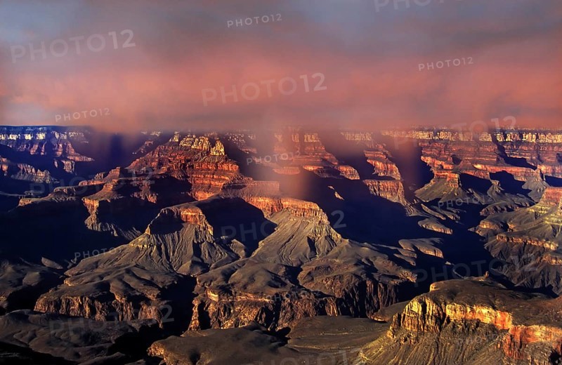 Thunderstorm timing at Gran Canyon Arizona, USA, North America