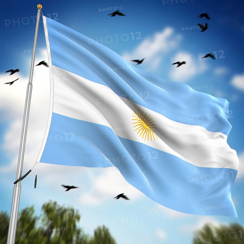 Flag of Argentina, This is a computer generated and 3d rendered image