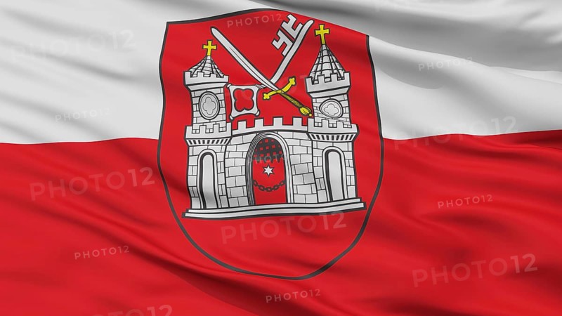 Tartu City Flag, Country Estonia, Closeup View