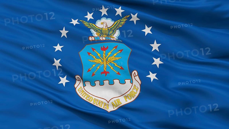 United States Air Force Flag, Closeup View