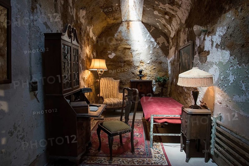 PHILADELPHIA, USA, AUGUST 15, 2022, Luxury cell of inmate Al Capone in Eastern State Penitentiary, USA, North America