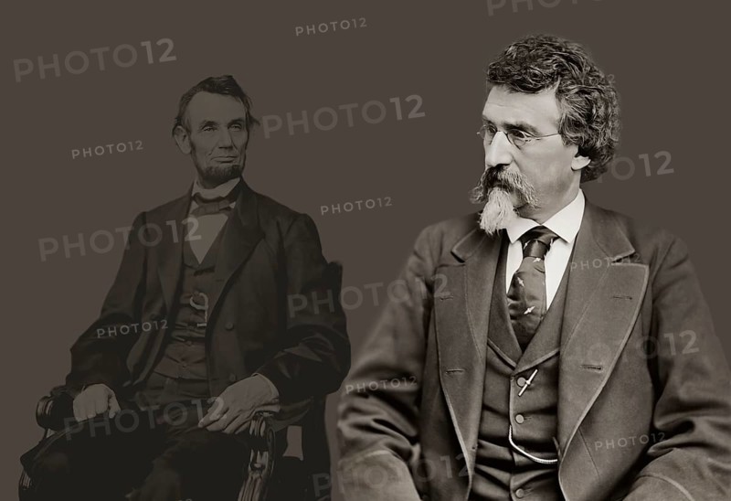 Mathew B. Brady, 1823-1896, American photographer, Brady portrait photo of Abraham Lincoln, 16th president of the USA, digitally altered