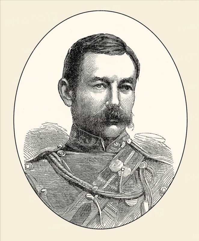 Lieutenant-General Sir Drury Curzon Drury-Lowe, 1830 – 1908, a British army officer, From British Battles on Land and Sea, by James Grant