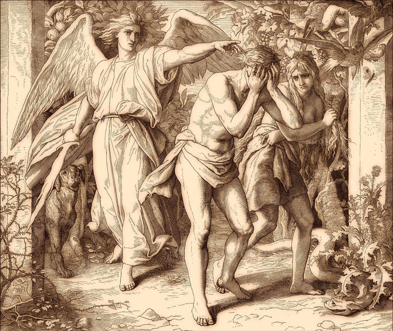 Expulsion, by Julius Schnorr von Carolsfeld, 1860