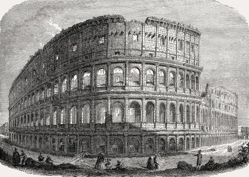 The Colosseum, ancient Amphitheatre, Rome, Italy, Europe