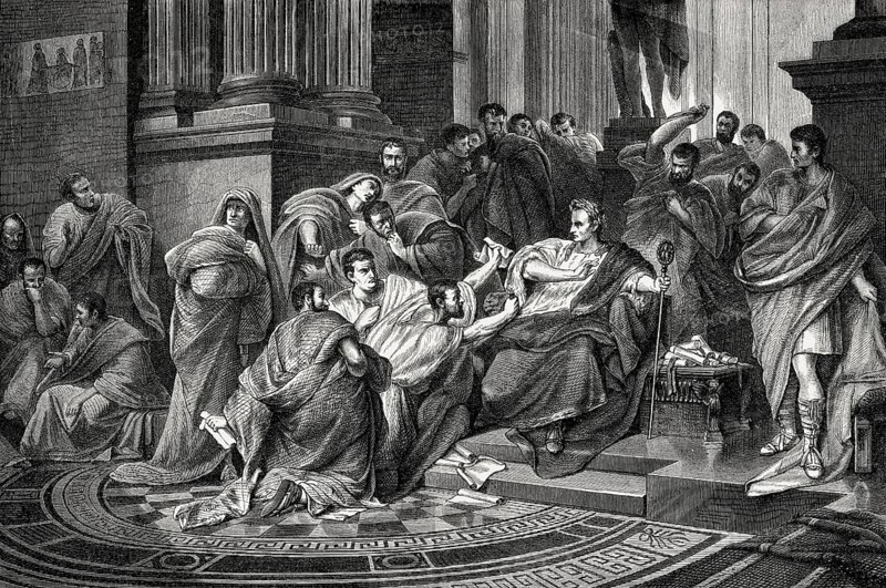 Death of Gaius Julius Caesar, 100, 44 BC, Roman statesman