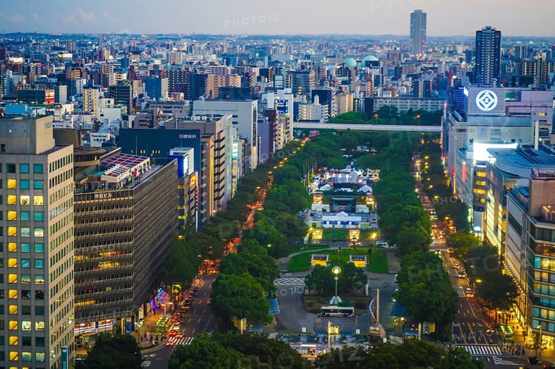 Sunset from the Nagoya TV Tower. Shooting Location: Aichi Prefecture, Nagoya City