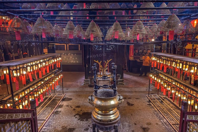 Man Mo Temple, Hollywood Road, Sheung Wan, Hong Kong Island, Hong Kong, People's Republic of China, Asia