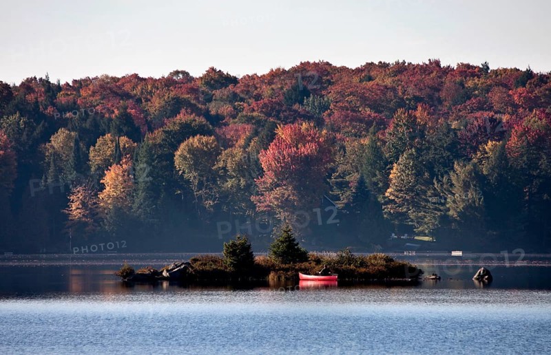 Lake in Autumn Algonquin Muskoka Ontario colors