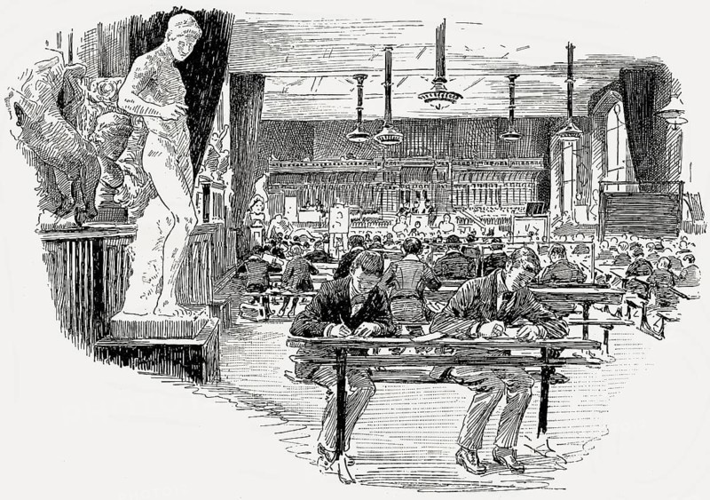 Drawing Hall, Manchester Grammar School, Manchester, England, UK, 19th century