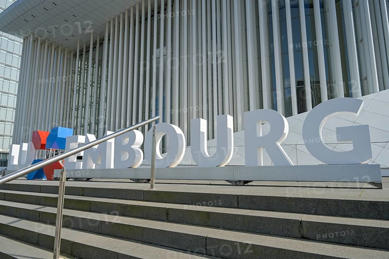 Lettering Luxembourg, Philharmonie, 1 Pl. de l'Europe, City of Luxembourg, Grand Duchy of Luxembourg