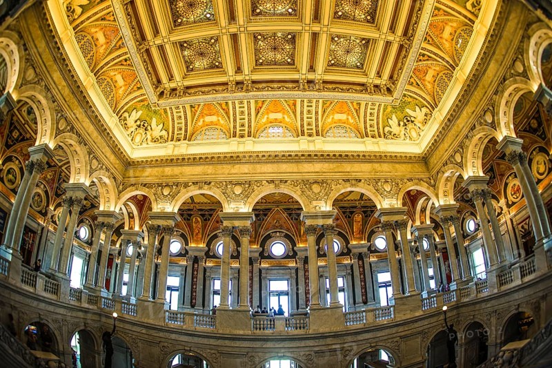 United States Capitol ceiling painting of the (United States Capitol). Shooting Location: Washington, DC