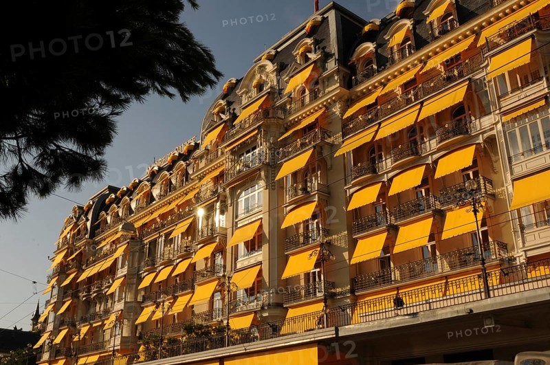 The beautifull Belle Epoque front of The Fairmont Montreux Palace Hotel