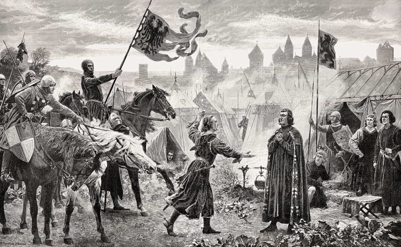 Frederick III. of Nuremberg informs Rudolf von Habsburg about his election to king of the Romans