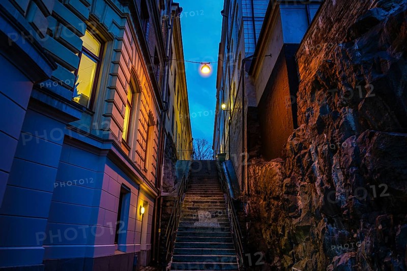 Gumlastan Old Town Alley (Stockholm). Shooting Location: Sweden, Stockholm
