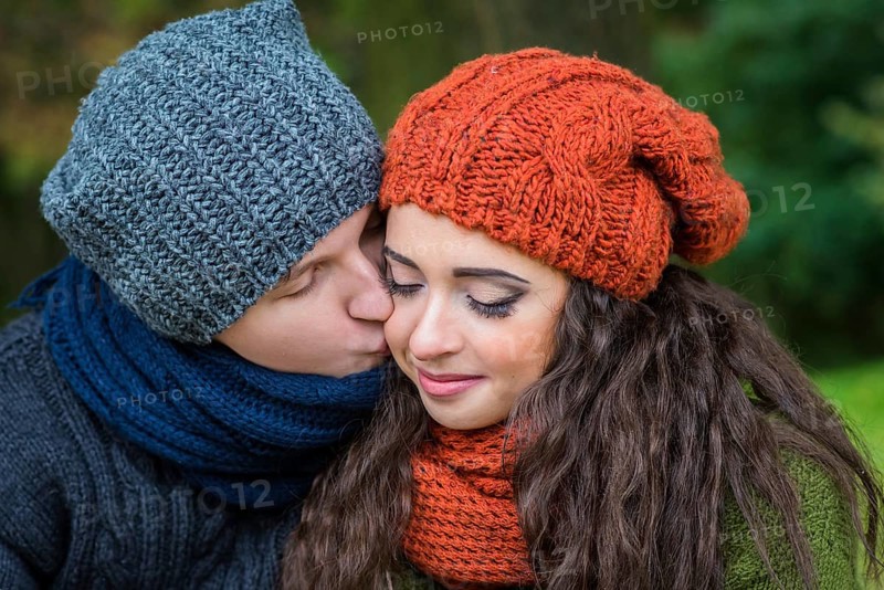 Portrait of couples in the autumn garden
