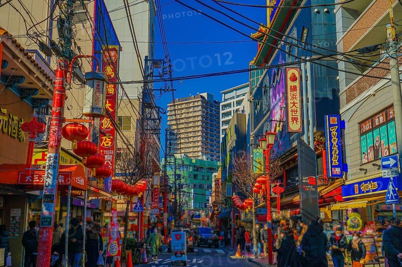 Lanterns in Yokohama Chinatown (Spring Festival). Shooting Location: Naka -ku, Yokohama -shi