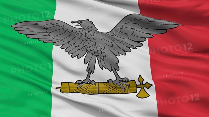War The Italian Social Republic Flag, Closeup View
