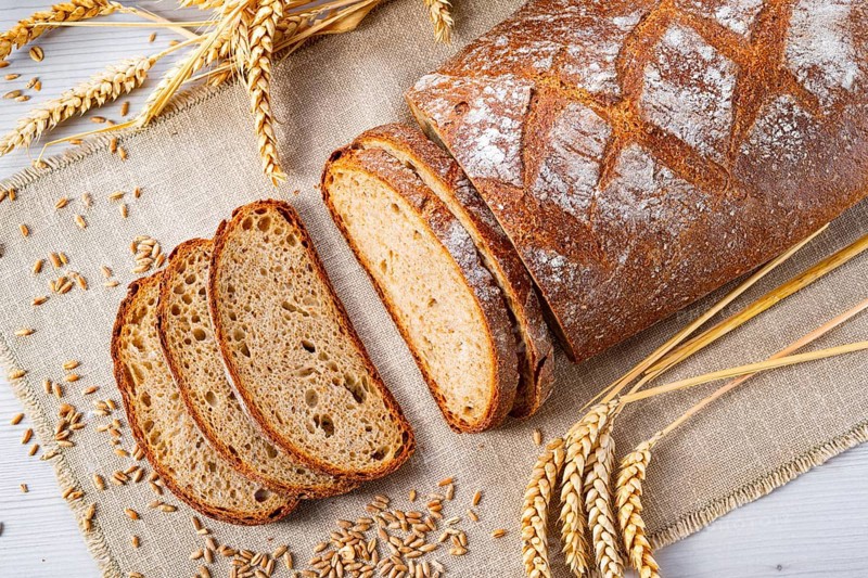 Delicious mixed rye bread, also known as grey bread